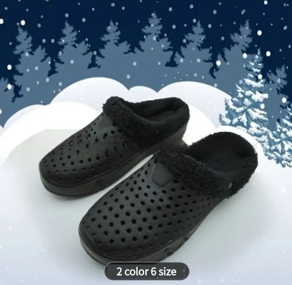 Non-slip Hole Cotton Slippers Crocs