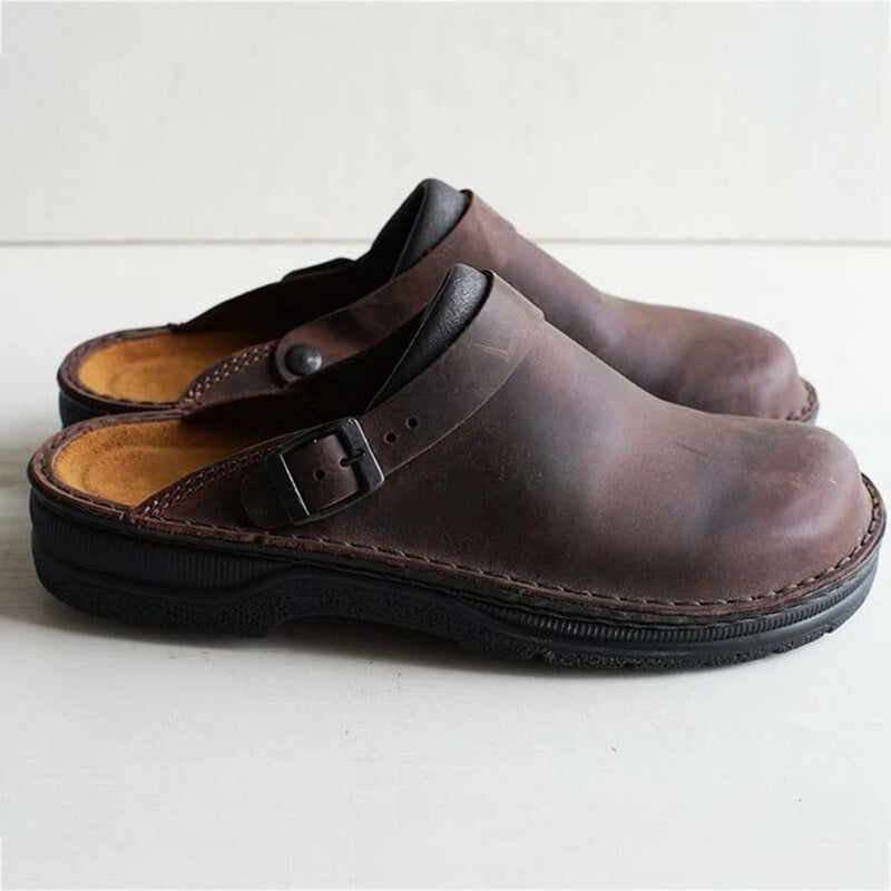 PU Leather Shoes Vintage Soft Bottom