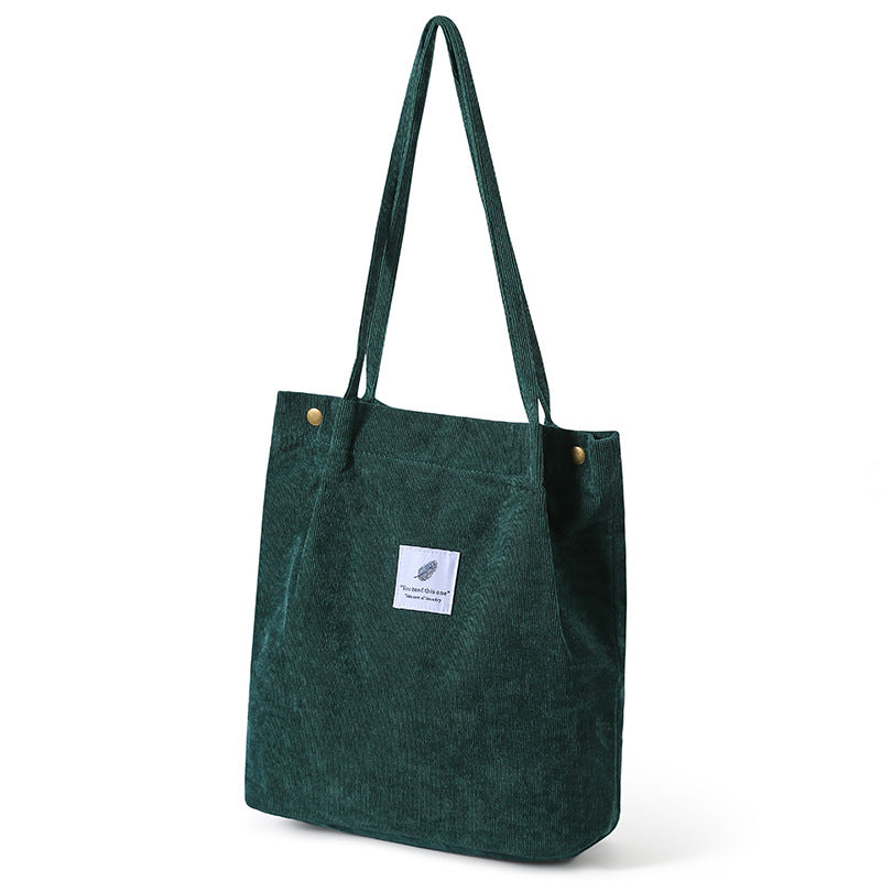 Casual Foldable Corduroy Shopping Bag