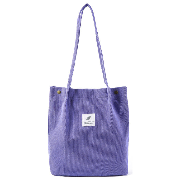Casual Foldable Corduroy Shopping Bag