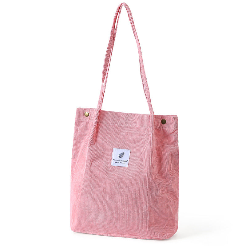 Casual Foldable Corduroy Shopping Bag
