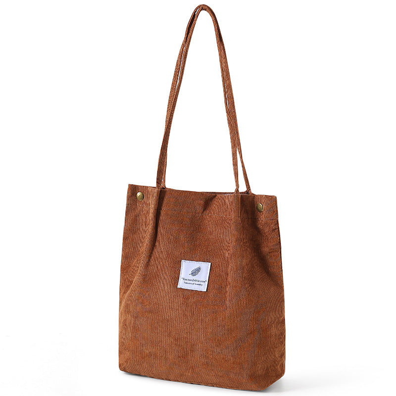 Casual Foldable Corduroy Shopping Bag
