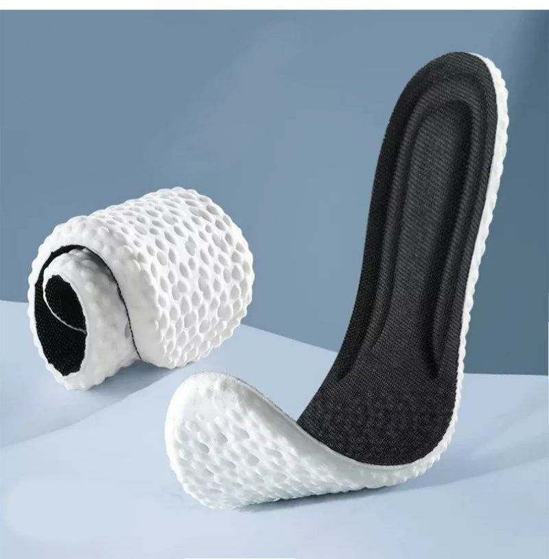 semelle noire, black sole, sports insoles, comfortable insoles, foot support, cushioning technology, breathable insoles, shock absorption, exercise comfort, ergonomic insoles, fatigue reduction, foot pain prevention 