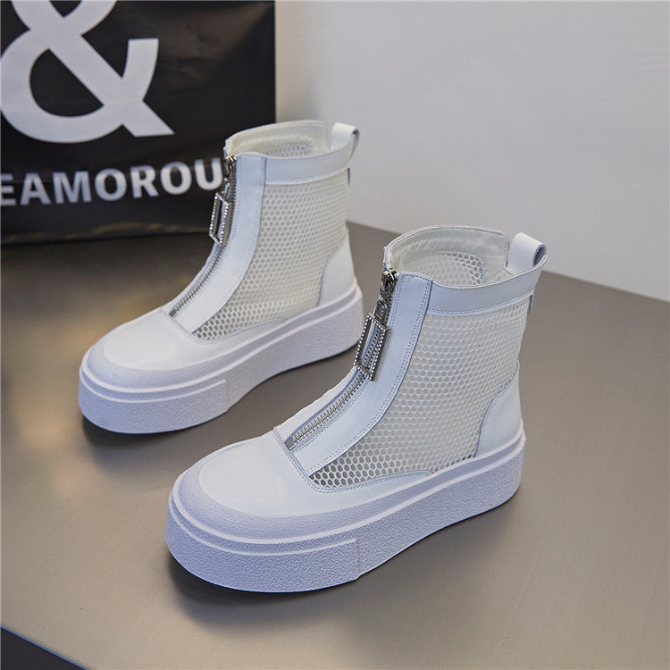 Women's trendy round toe ankle boots
