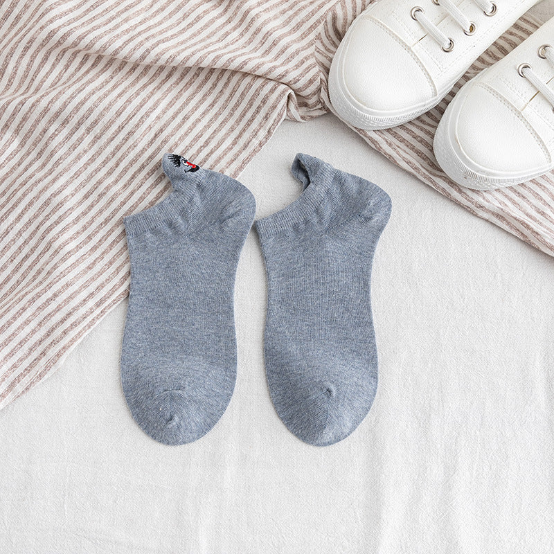 Cotton short ankle socks cartoon