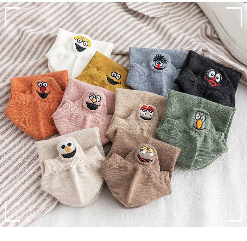 Cotton short ankle socks cartoon