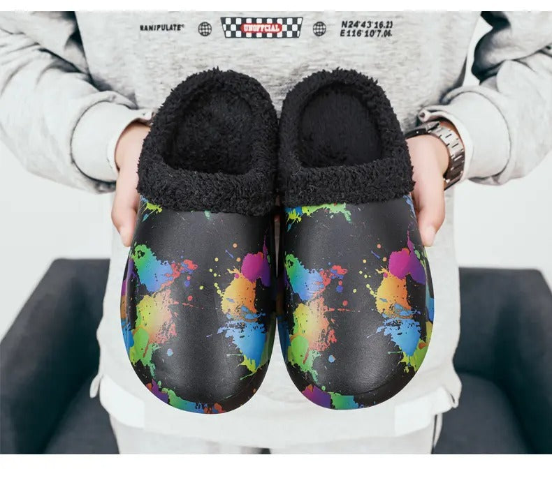 Indoor Cotton Slippers Rainbow