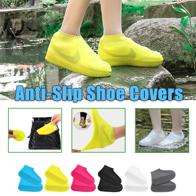 silicone shoe covers, waterproof shoe protectors, shoe rain guards, reusable shoe covers, shoe accessories, rainproof footwear, shoe protection gear