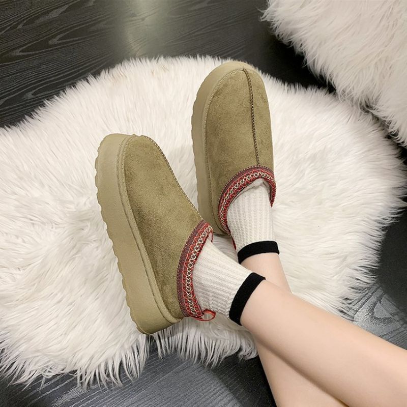 Woven Thick Soled Snow Boots