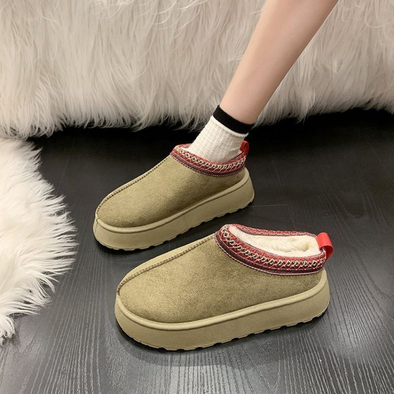 Woven Thick Soled Snow Boots