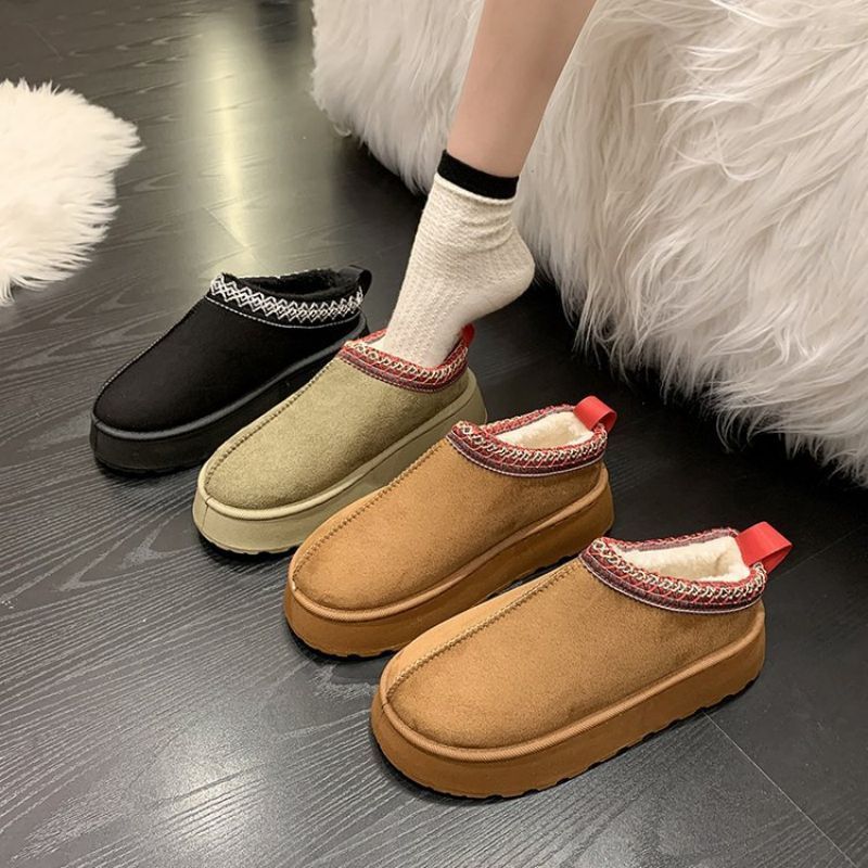 Woven Thick Soled Snow Boots