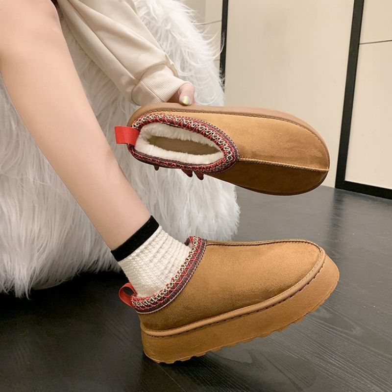 Woven Thick Soled Snow Boots