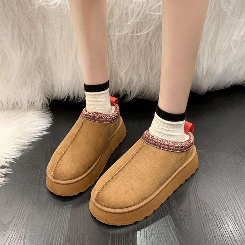 Woven Thick Soled Snow Boots