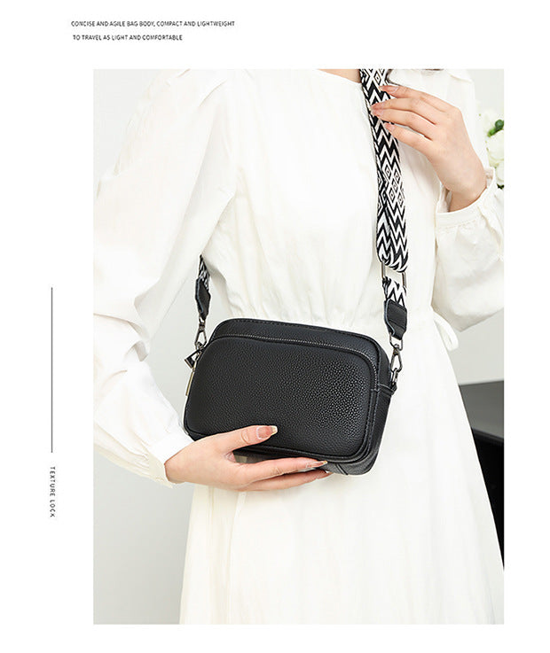 Litchi Patterned Shoulder Bag