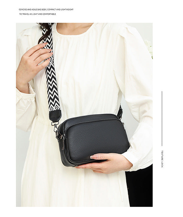 Litchi Patterned Shoulder Bag