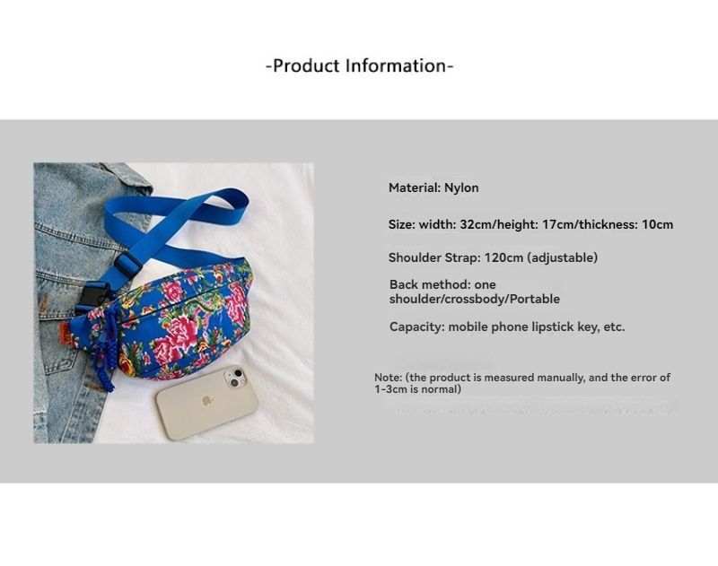 Personalized Versatile Fashion Waist Bag flower