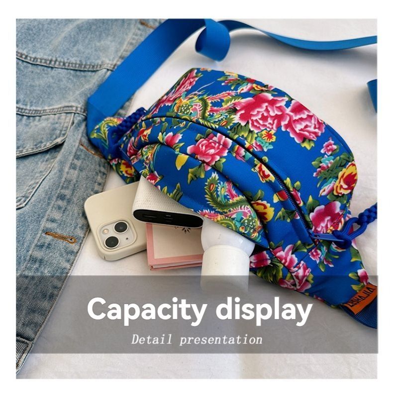 Personalized Versatile Fashion Waist Bag flower