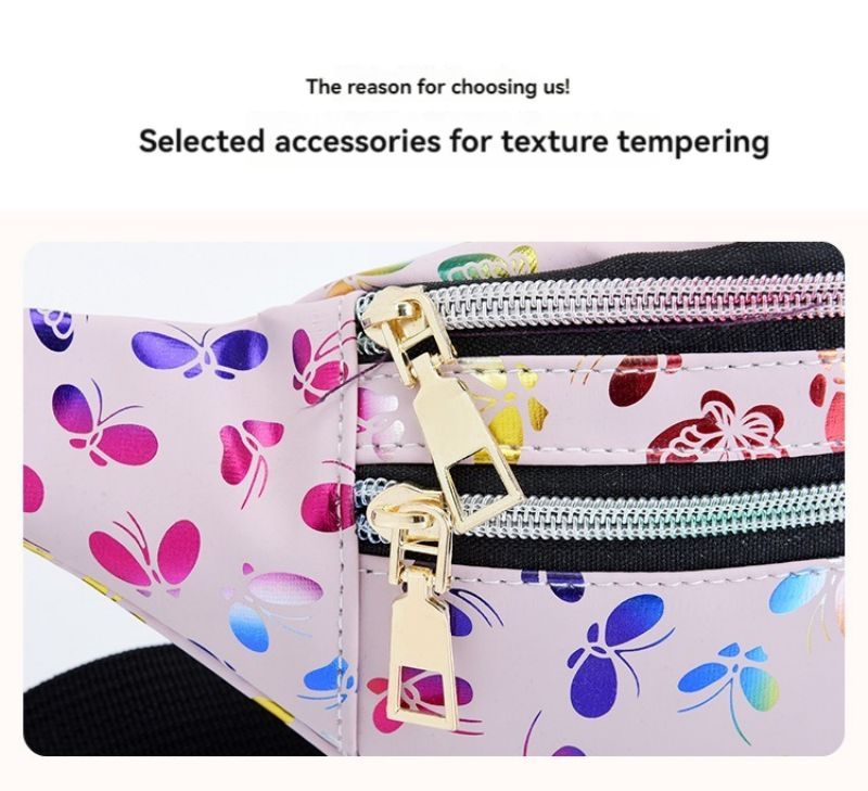 Colorful Double Zip Waist Bag