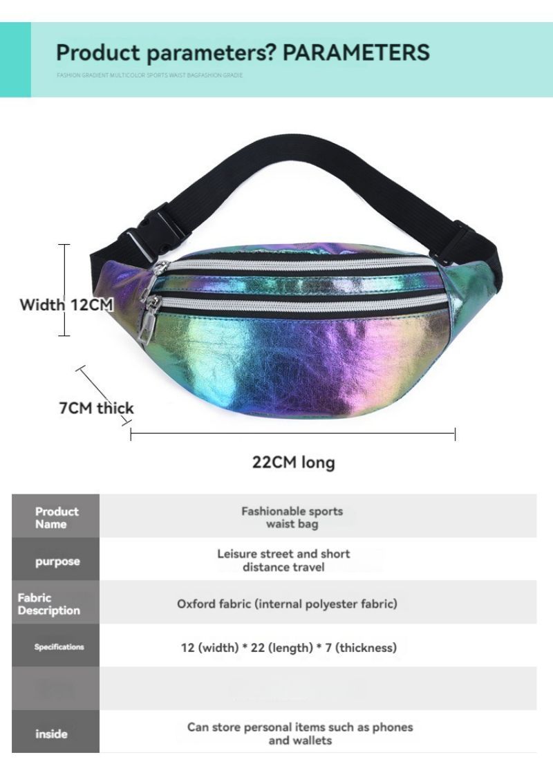 Colorful Laser Shoulder Crossbody Bag
