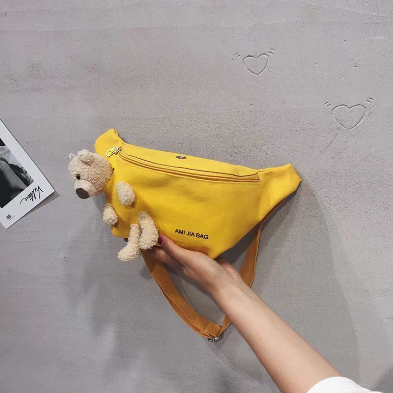 sacoche teddy bear, jaune, yellow, 