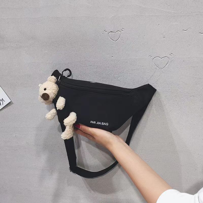 sacoche noir, bag teddy bear black, children, enfant