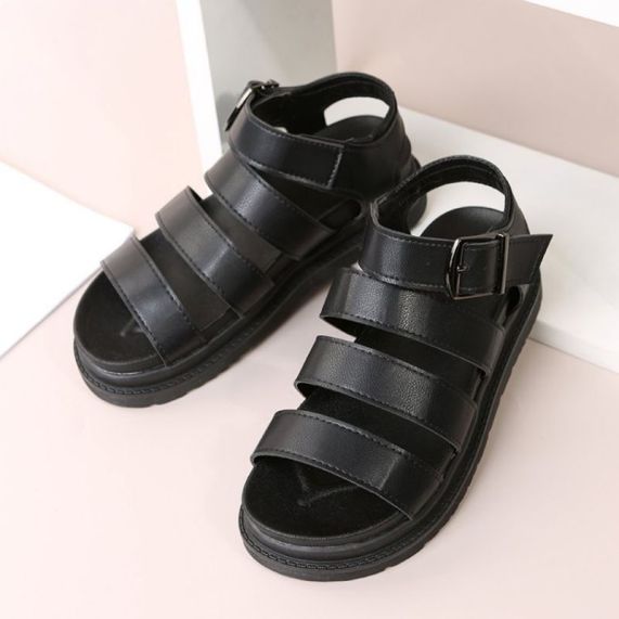 Thick Bottom Buckle Slippers Gladiator for women
