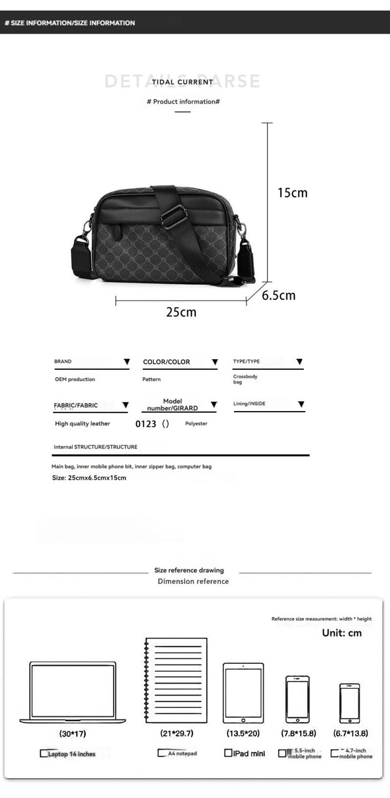 Check Crossbody Bag