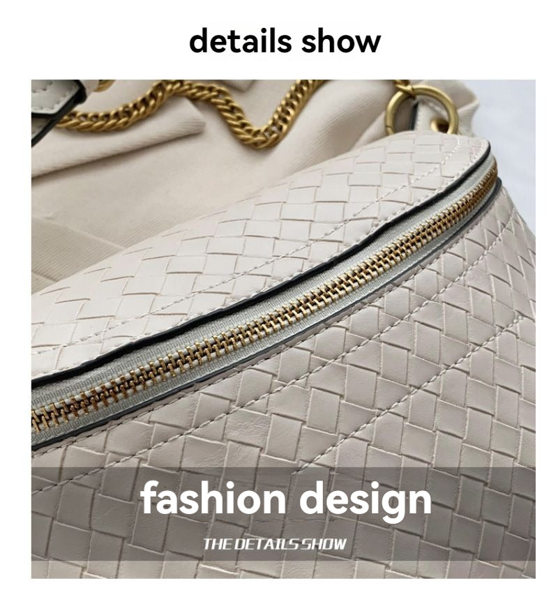 Fashion Chain Chest Bag – Trendy Crossbody Bag with Gold Chain