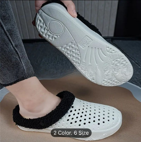 Non-slip Hole Cotton Slippers Crocs