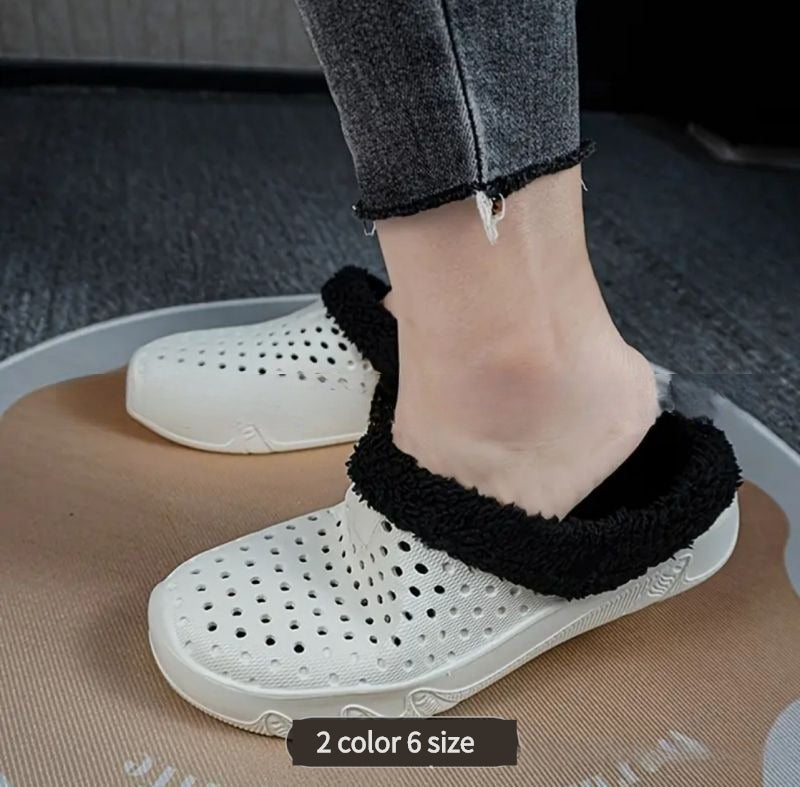 Non-slip Hole Cotton Slippers Crocs