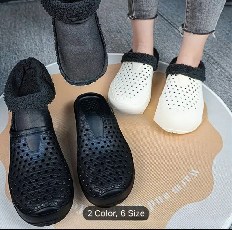 Non-slip Hole Cotton Slippers Crocs