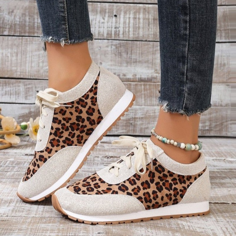 Round Head Leopard Sneaker