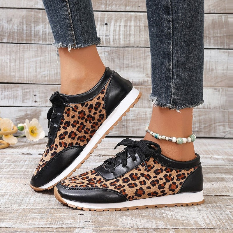 Round Head Leopard Sneaker
