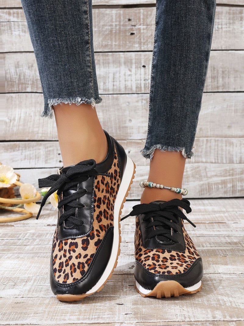 Round Head Leopard Sneaker