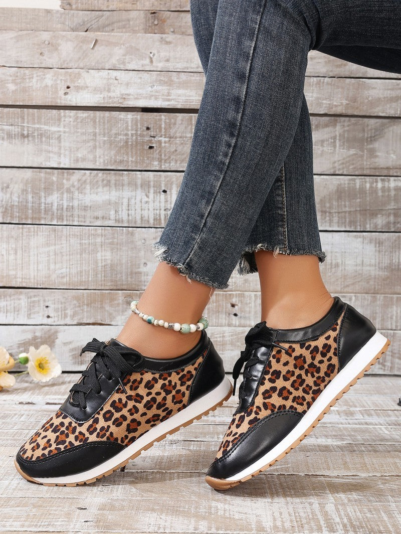 Round Head Leopard Sneaker