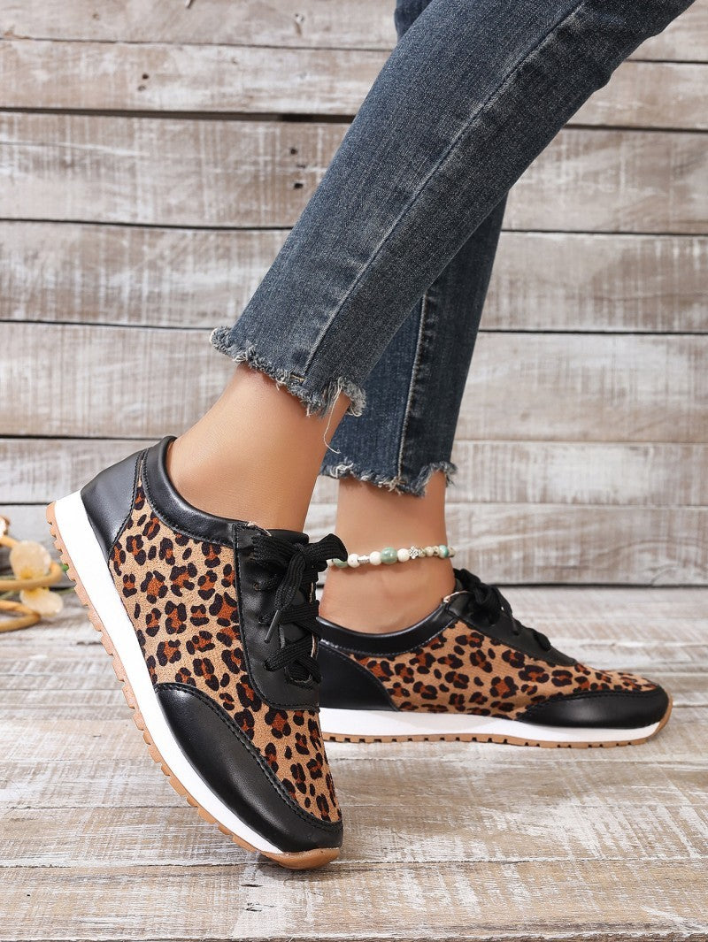 Round Head Leopard Sneaker