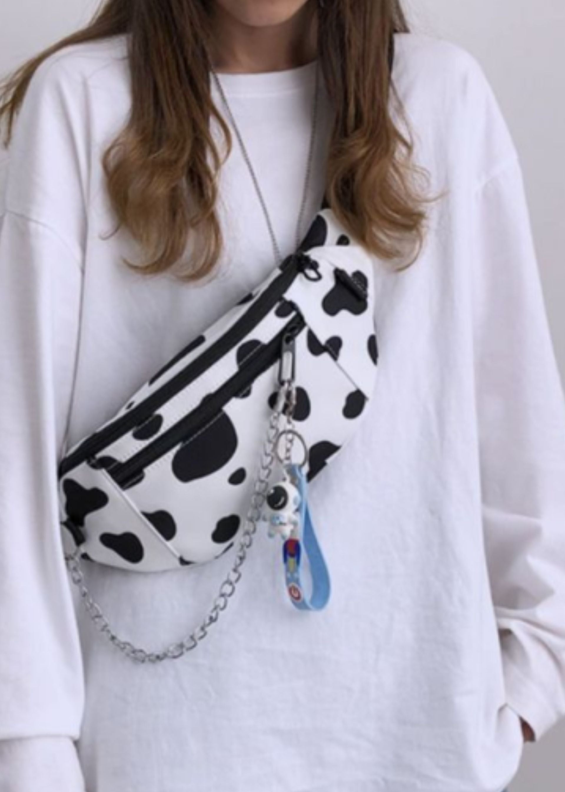 All-Match Graffiti cow rossbody Bag (mixte)