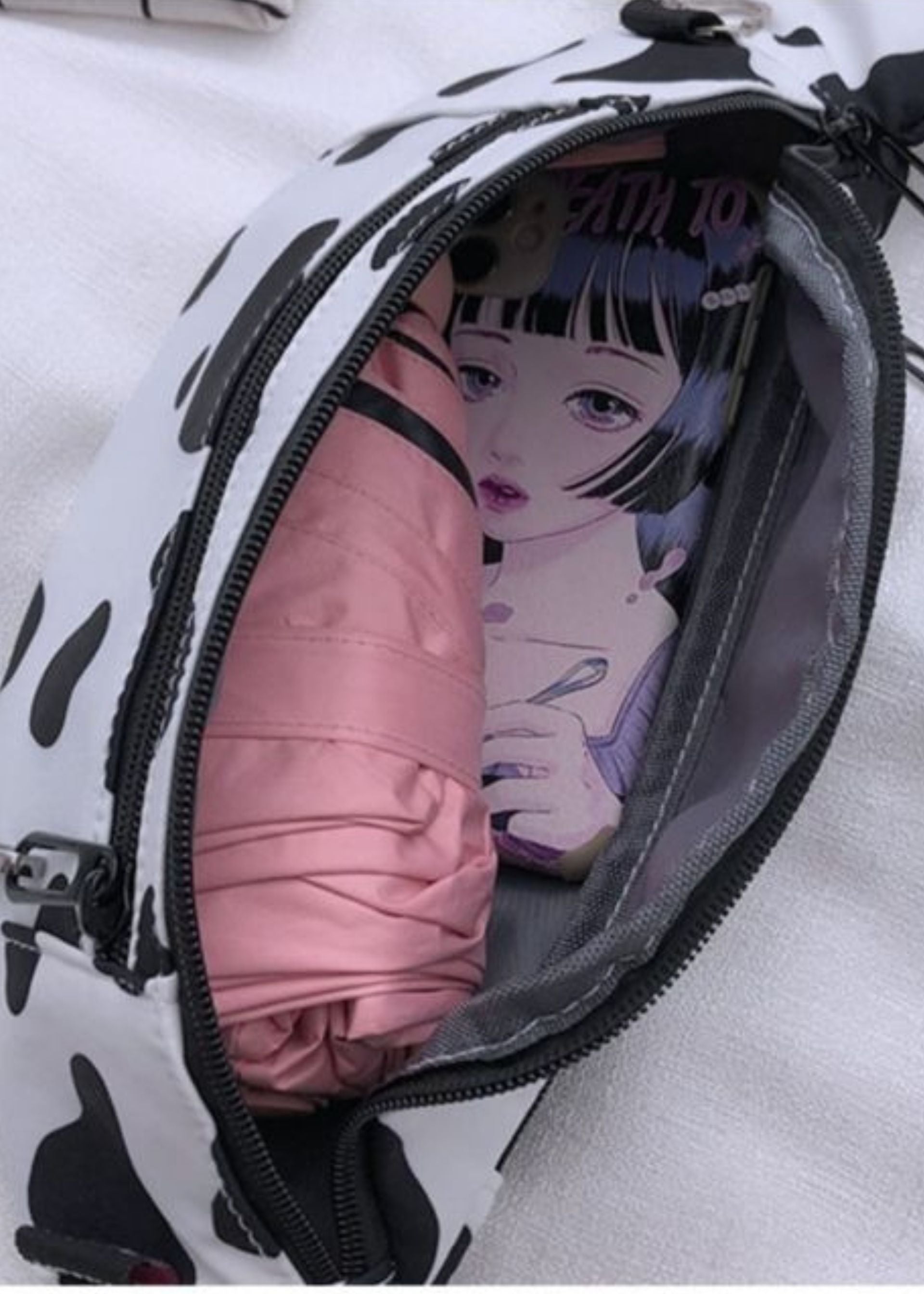 All-Match Graffiti cow rossbody Bag (mixte)