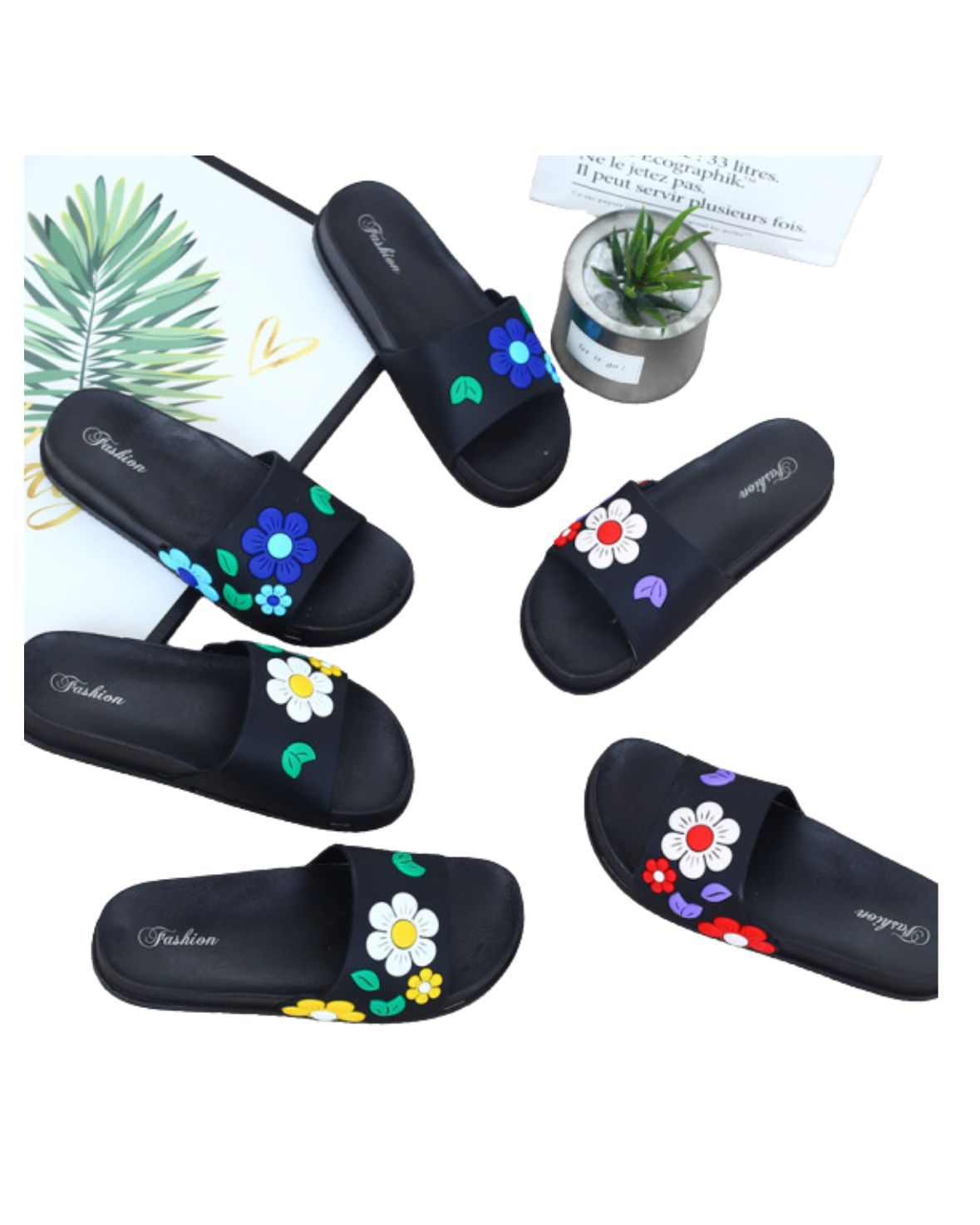 Flowers PVC Home Line Sandals
