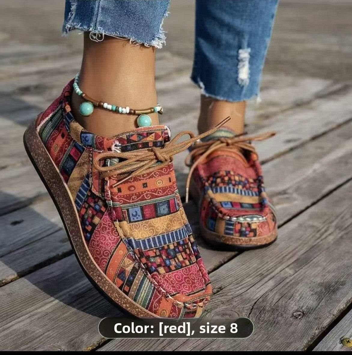 Ethnic Style Graffiti Low-top Canvas Shoes – Comfort and Originality for Everyday Wear