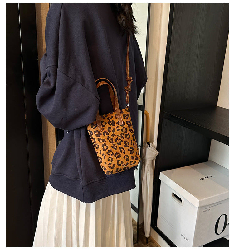 Leopard Print Small Square Bag