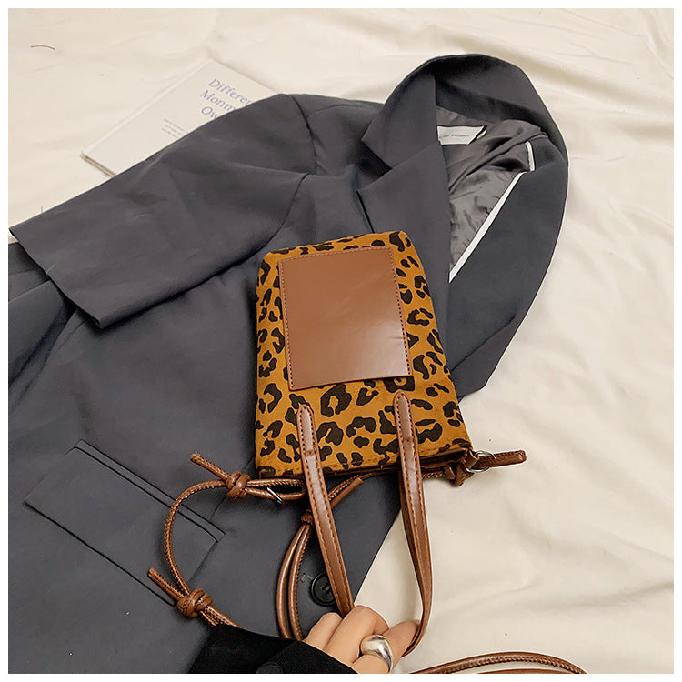 Leopard Print Small Square Bag