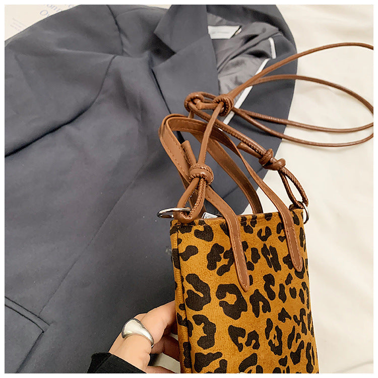 Leopard Print Small Square Bag