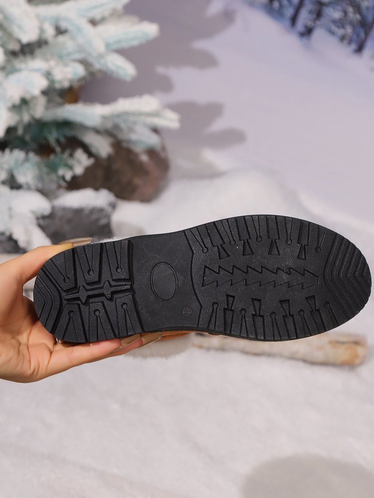 Fleece-Lined Snow Boots