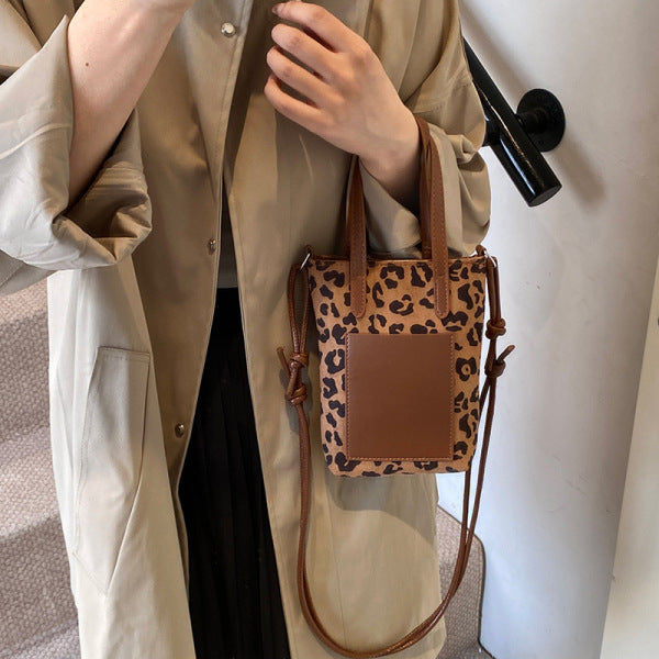 Leopard Print Small Square Bag